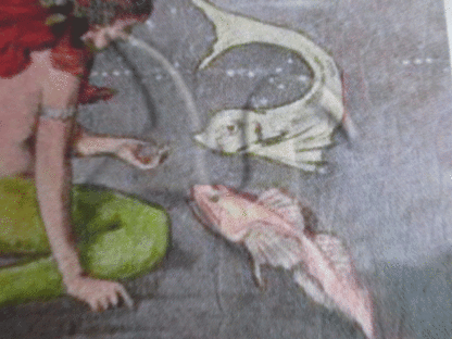 Quilting Fabric Block Art Nouveau Mermaid - Image 4