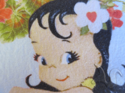 Hawaiian Baby Mermaid Fabric Block. - Image 5
