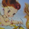 Baby Mermaids Fabric Block. - Image 4