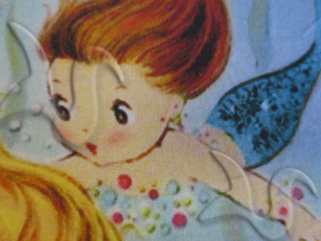 Birthday Celebration Baby Mermaids Quilt Fabric Panel. - Vintage Mermaid  Web Store