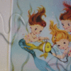 Baby Mermaids Fabric Block. - Image 8
