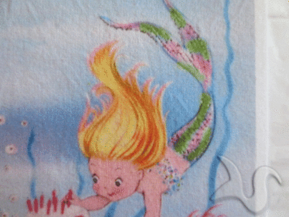 Birthday Celebration Baby Mermaids Quilt Fabric Panel. - Image 10