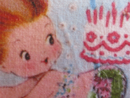 Birthday Celebration Baby Mermaids Quilt Fabric Panel. - Image 4