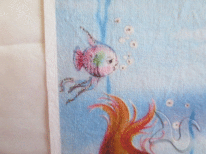 Birthday Celebration Baby Mermaids Quilt Fabric Panel. - Image 8